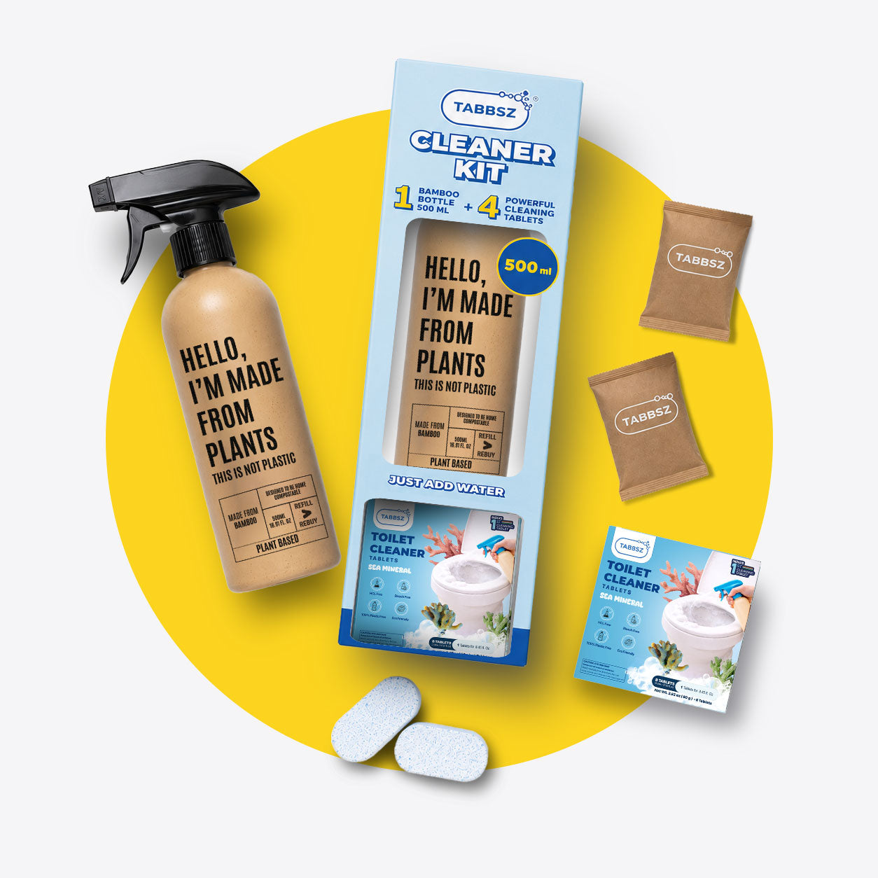 Starter Kit Toilet Cleaner - 4 Tabs(500ml)+Bottle