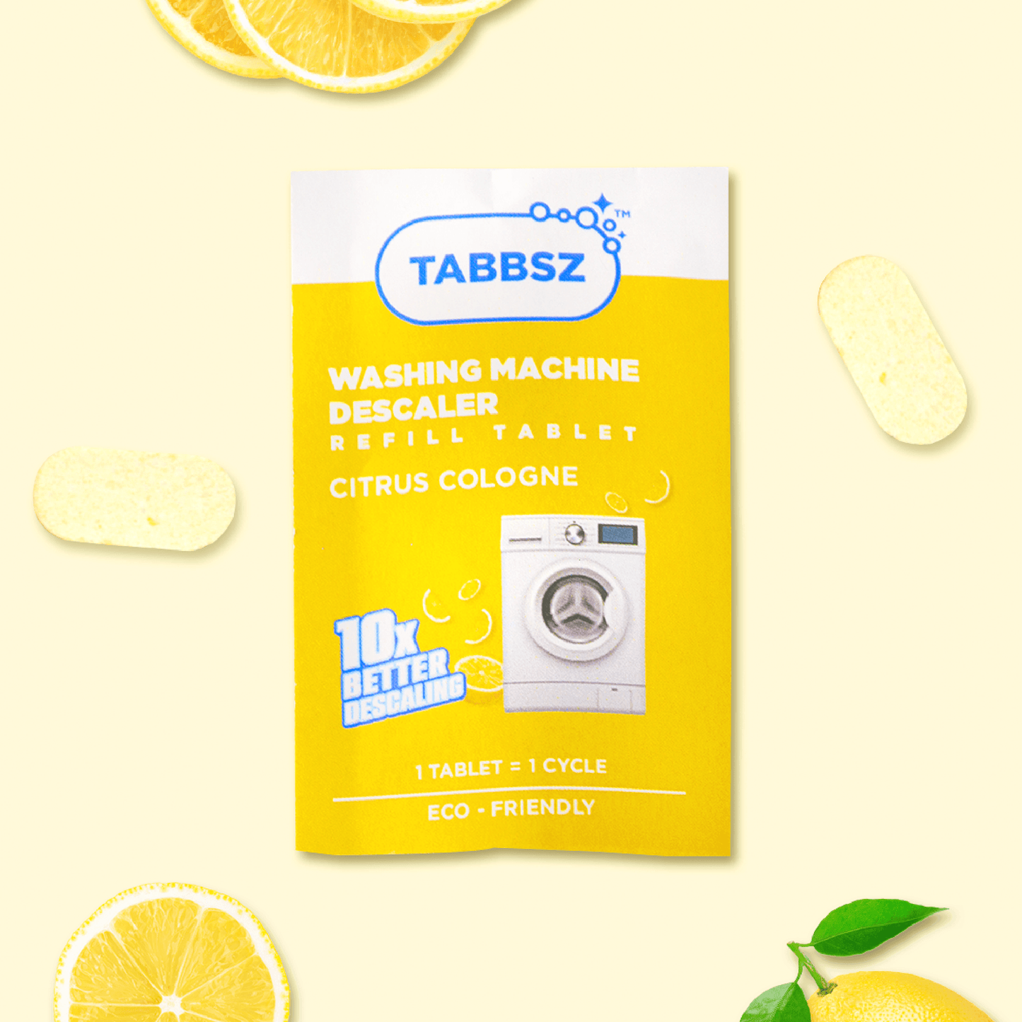 TABBSZ WASHING MACHINE DESCALER - CITRUS COLOGNE - Tabbsz store- Citrus Cologne / Pack of 16 - wk_wallet