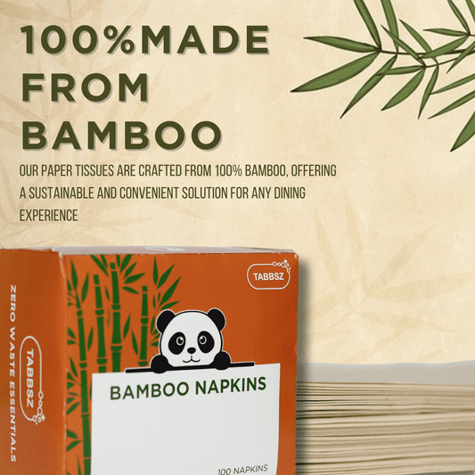 TABBSZ BAMBOO NAPKIN TISSUES - Tabbsz store- Single pack - 100 pulls - wk_wallet