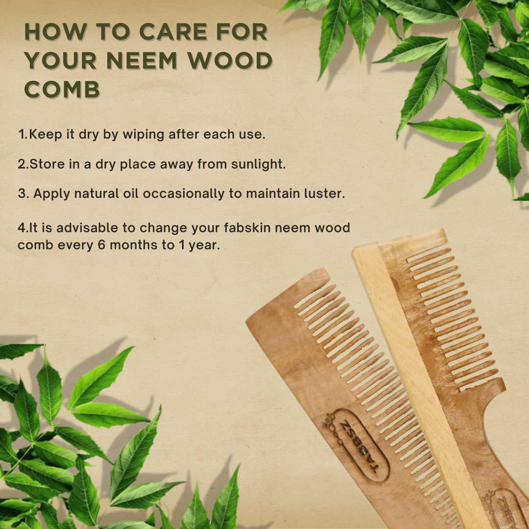 Neem Comb Kacchi Neem Wood Combs – Tabbsz store